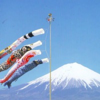 Japan - Mount Fuji - carp streamer